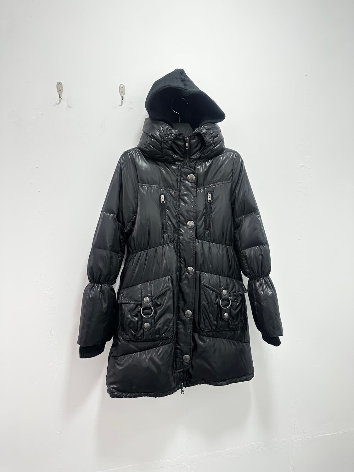 Backs 00s 2way high neck button hood pad 상품이미지3