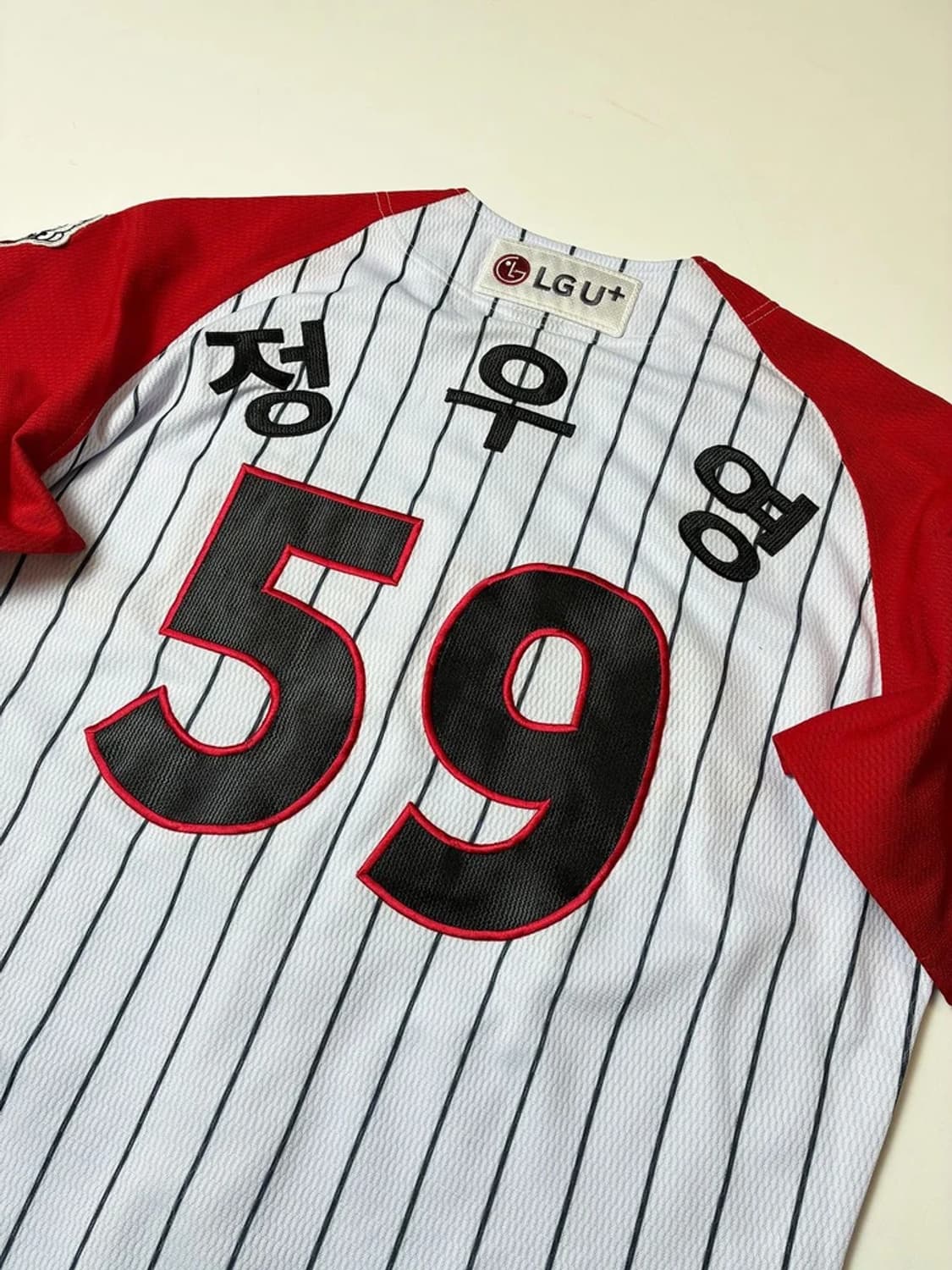 데상트 LG 59 정우영 반팔 야구 유니폼 PN8611 상품이미지2