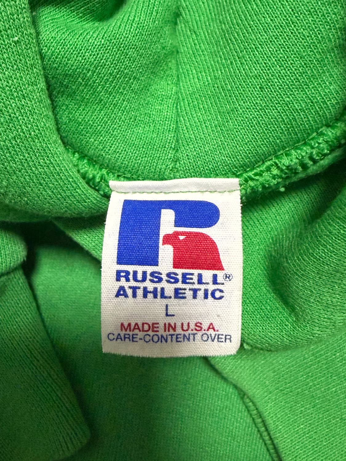 90s 러셀 후드티 그린 usa made 상품이미지4