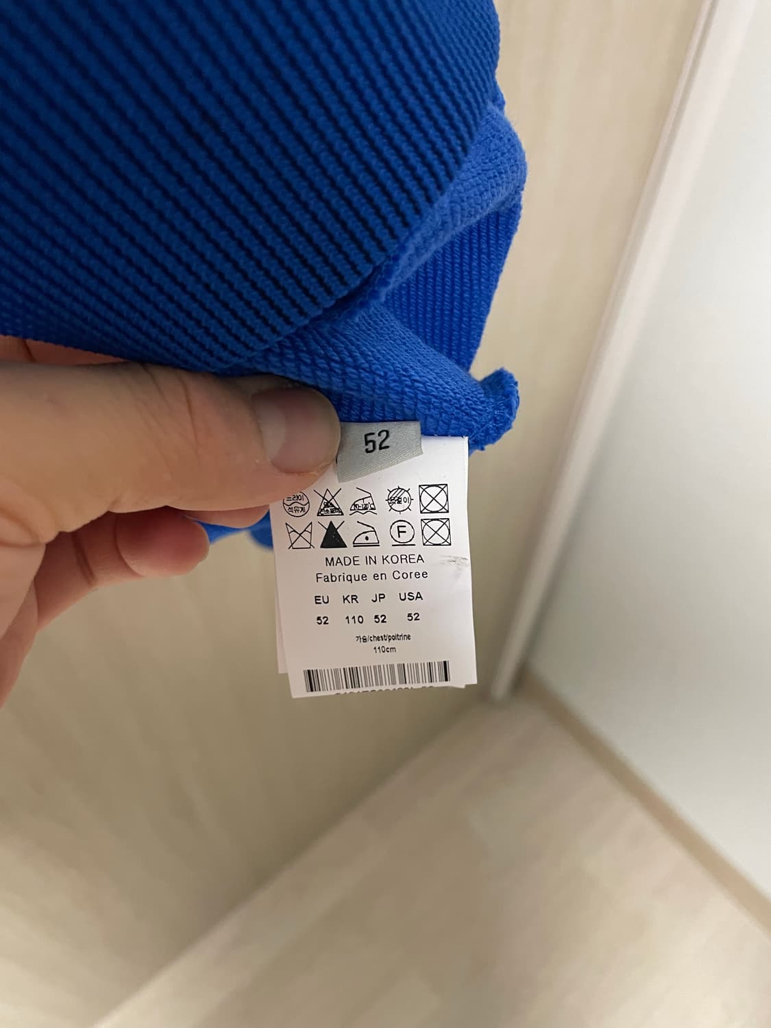 솔리드옴므 맨투맨 블루, 52사이즈 새상품 상품이미지5