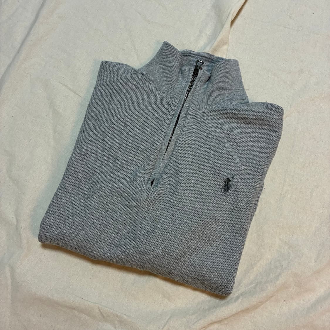 신형 폴로 하프집업 니트 그레이 S 상품이미지2