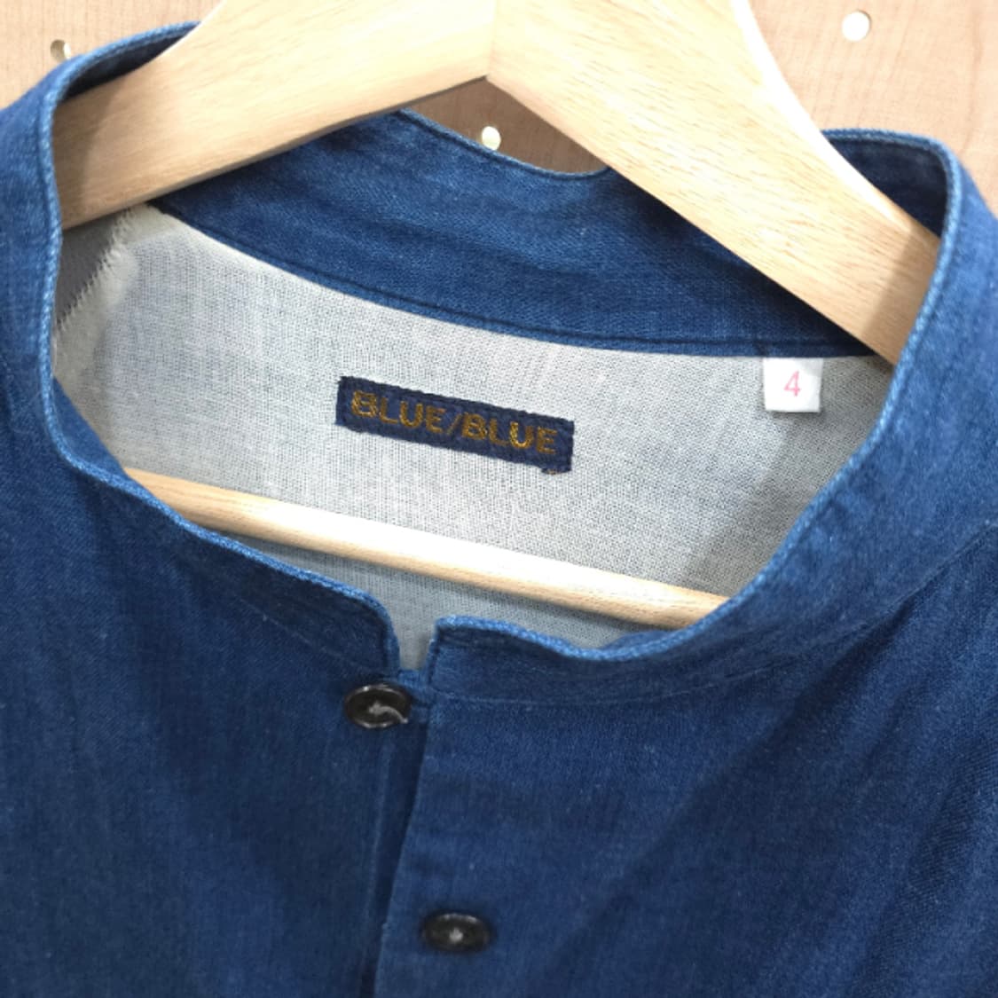 BLUE BLUE 인디고 스탠드칼라 4포켓 셔츠 자켓 상품이미지3