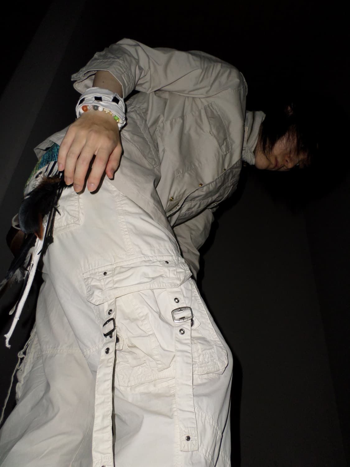 00s TBJ JEANS White Cargo Pants 상품이미지1