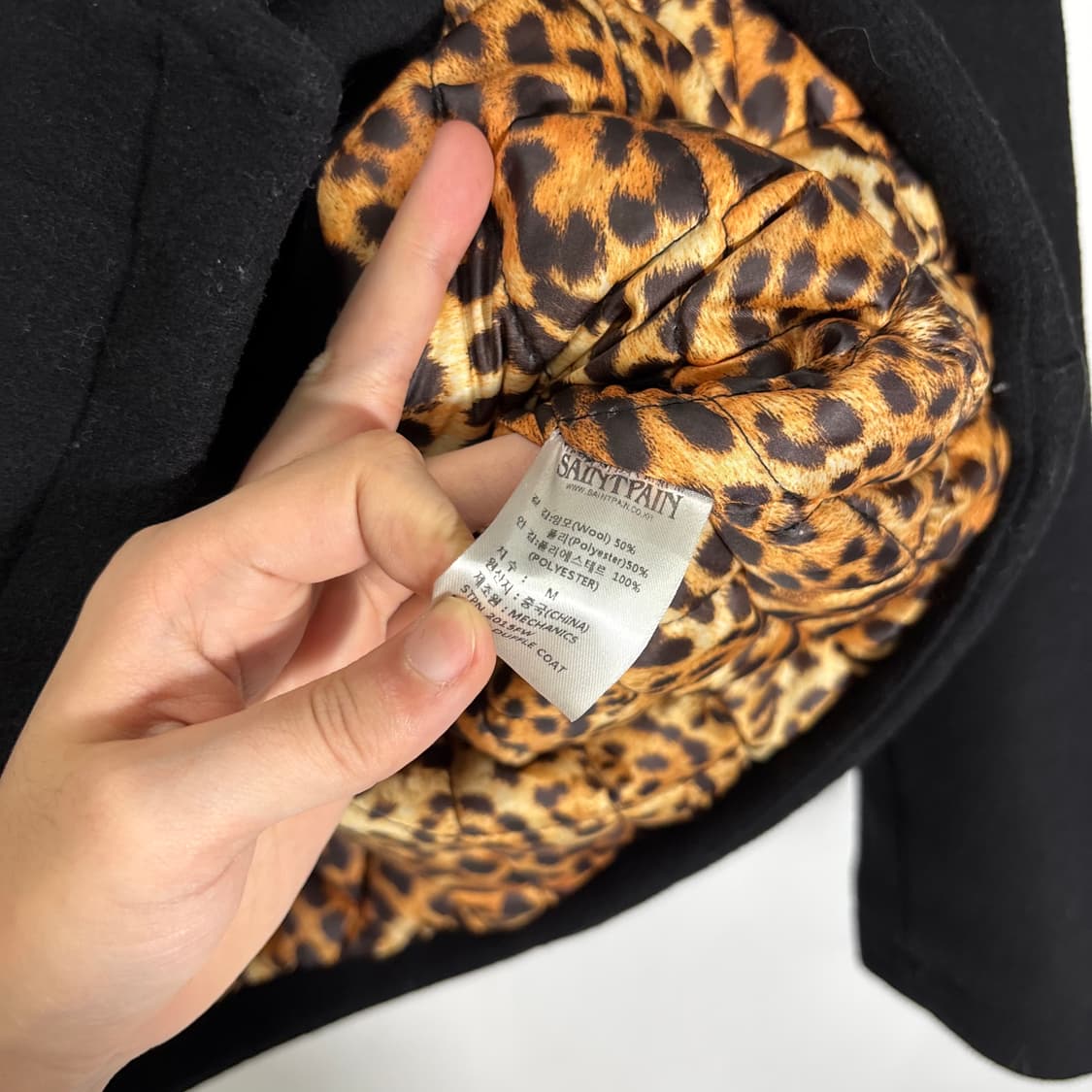 M 세인트페인 블랙 누빔 떡볶이 더플코트 상품이미지6