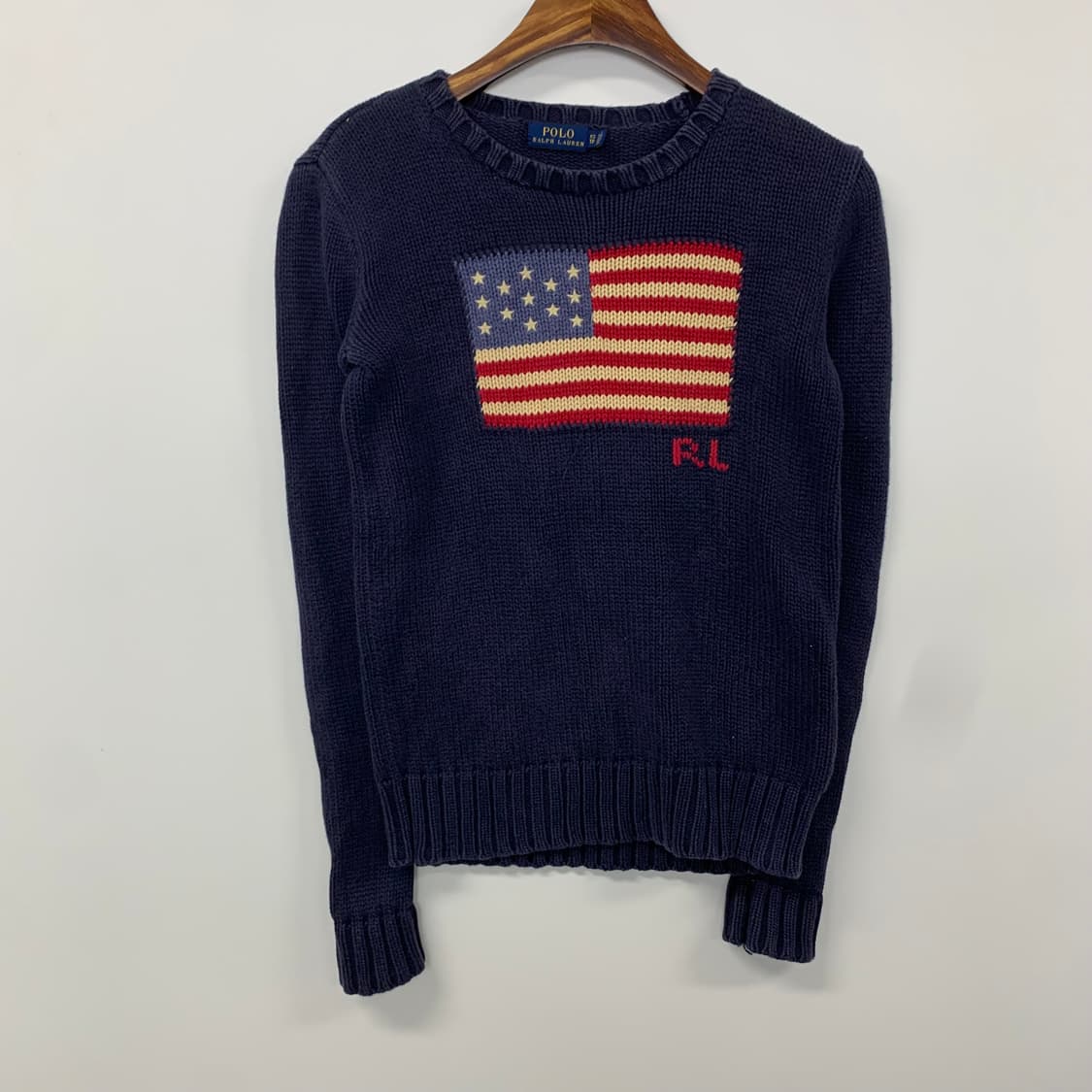 폴로 라프로렌 신형 성조기 네이비 니트 상품이미지2