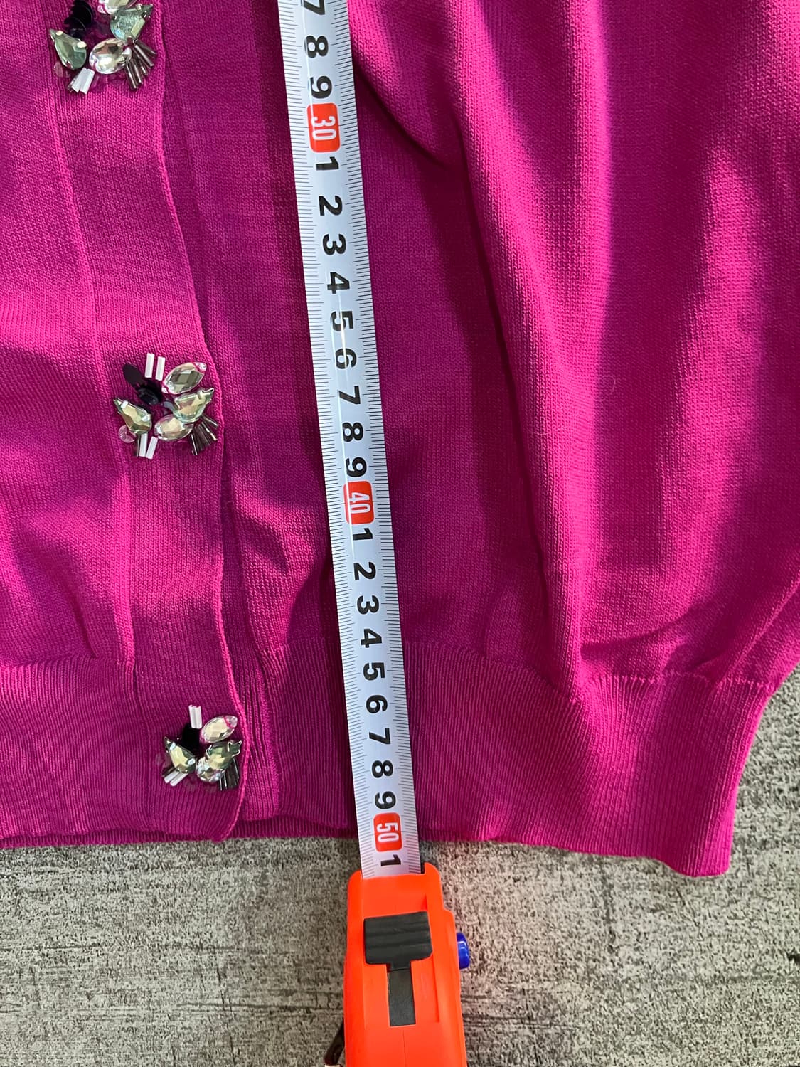 일본빈티지 핀터깔 달천깔페어리 모리걸 큐빅버튼단추 가디건 라일락핑크 상품이미지3