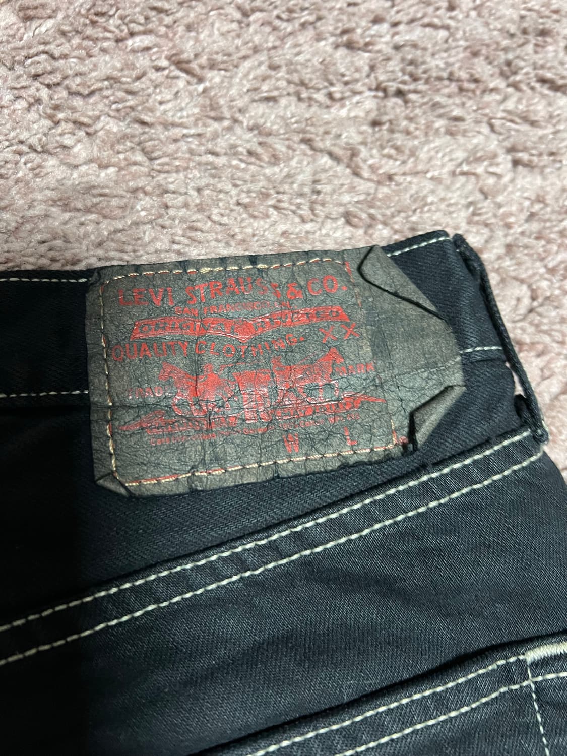 아뜰리에리페어 블랙 데님 팬츠 상품이미지5