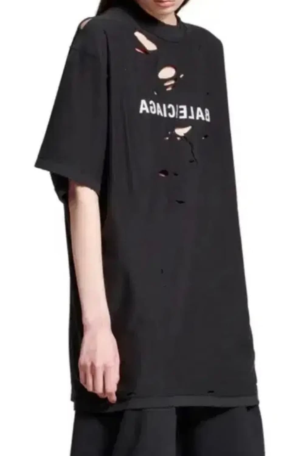 발렌시아가 인사이드 아웃 미러 반팔티셔츠 상품이미지1