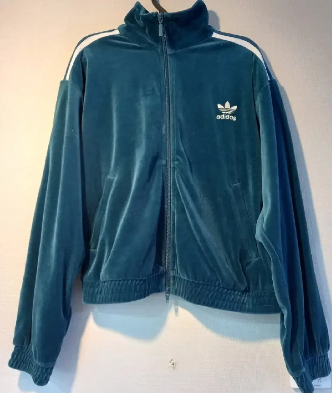 아디다스 희귀 대장급 벨벳 청록 트랙탑 저지 져지집업 90/S 상품이미지1