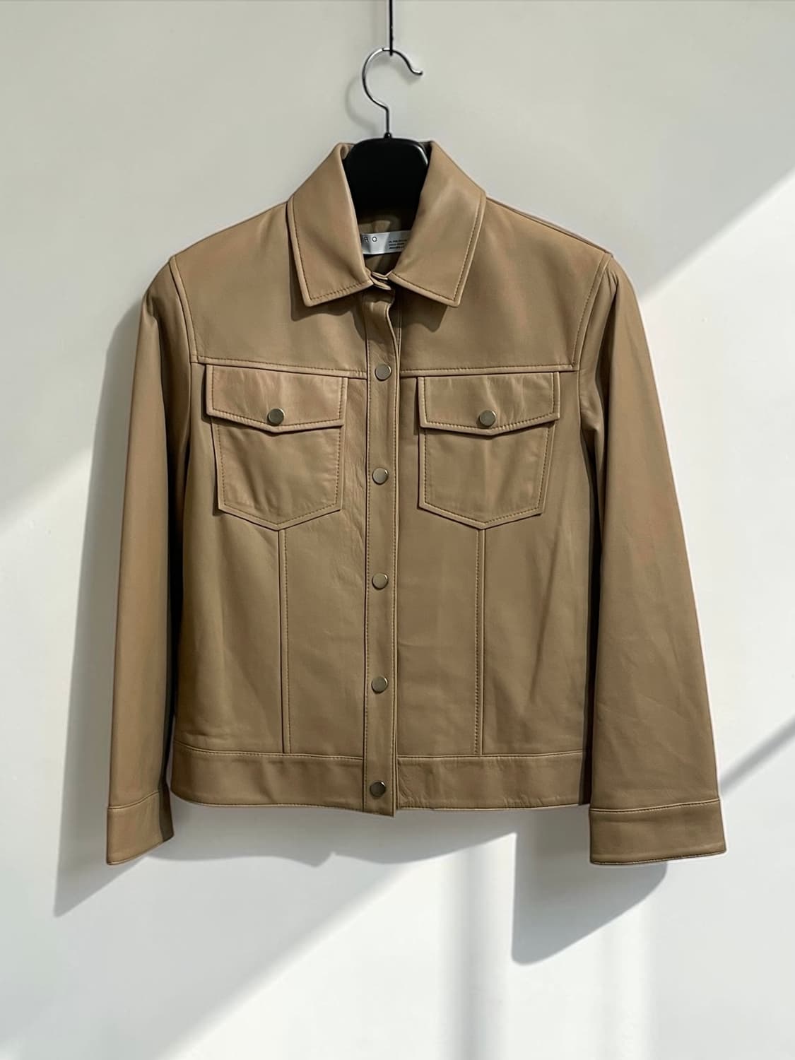 이로 레더 자켓 베이지 상품이미지1