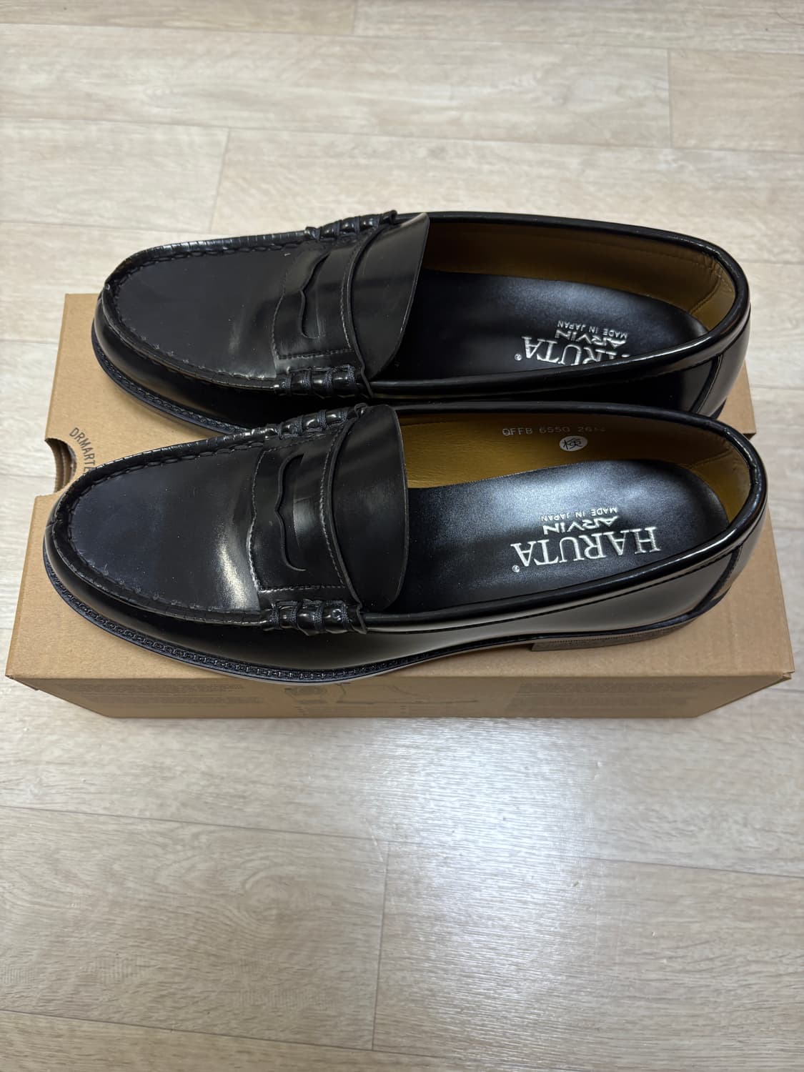 하루타 pu 페니로퍼 블랙 265 새상품 상품이미지2