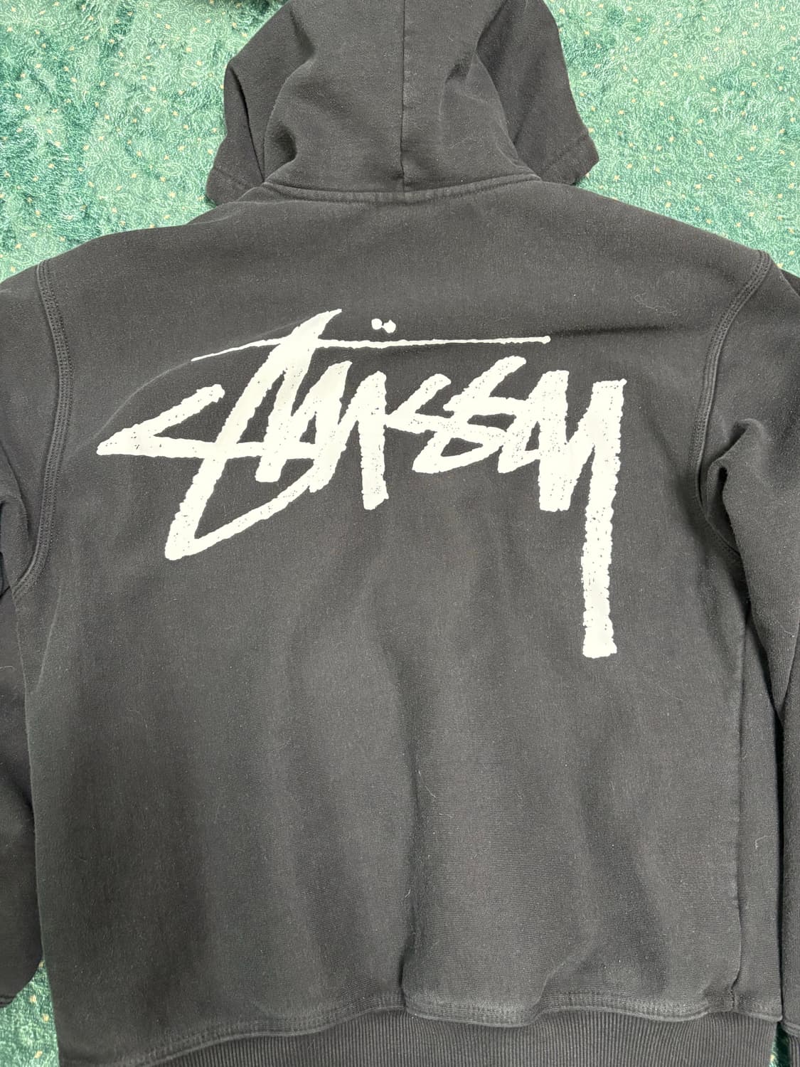 스투시 빅 스탁 후드 블랙 M 상품이미지5