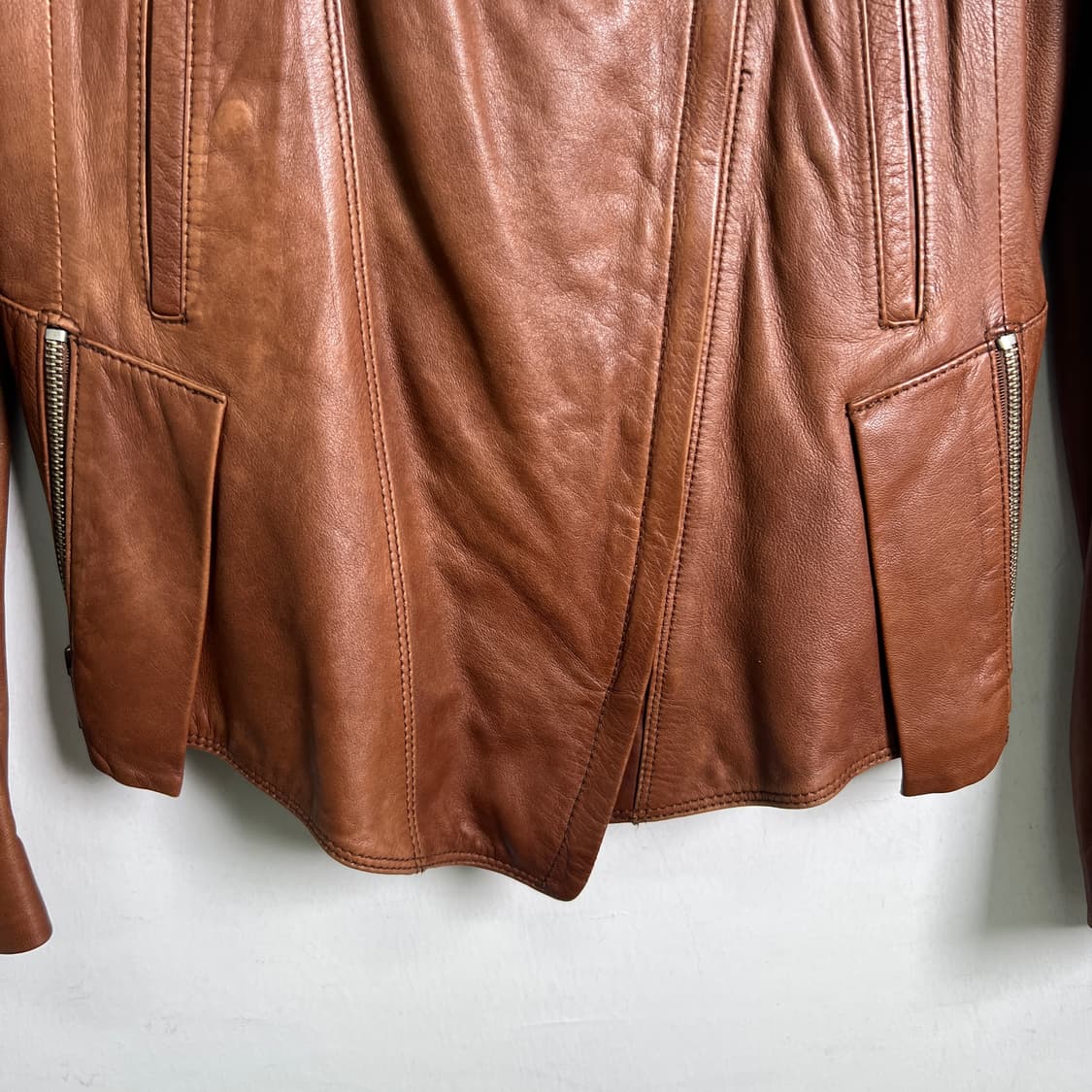 SYSTEM 브라운 양가죽 라이더 자켓  상품이미지5