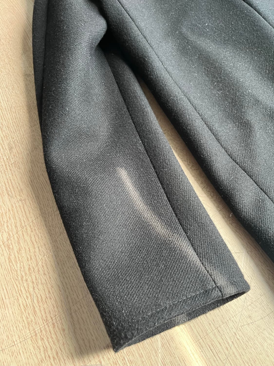 46 생로랑 뉴트리아 리얼 퍼 카라 피코트 자켓 상품이미지6