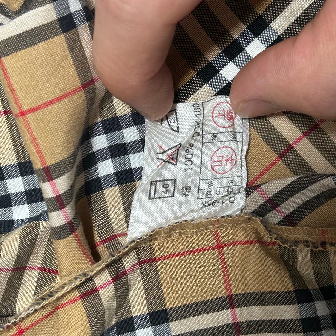 L 버버리 일본판 노바체크 원포켓 셔츠 상품이미지5