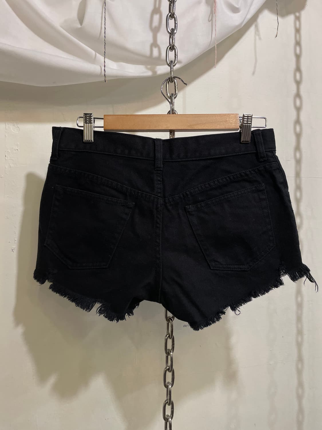 레오파드 패치워크 데미지 블랙 숏팬츠 갸루 펑크 y2k 상품이미지5