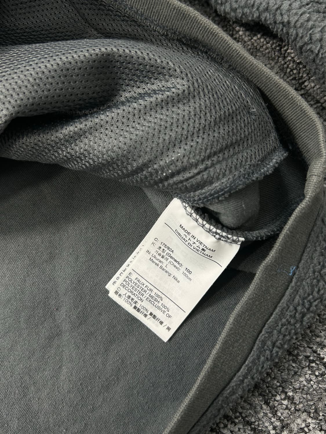 나이키 플리스 윈터라이즈드 그레이 맨투맨 L 상품이미지8