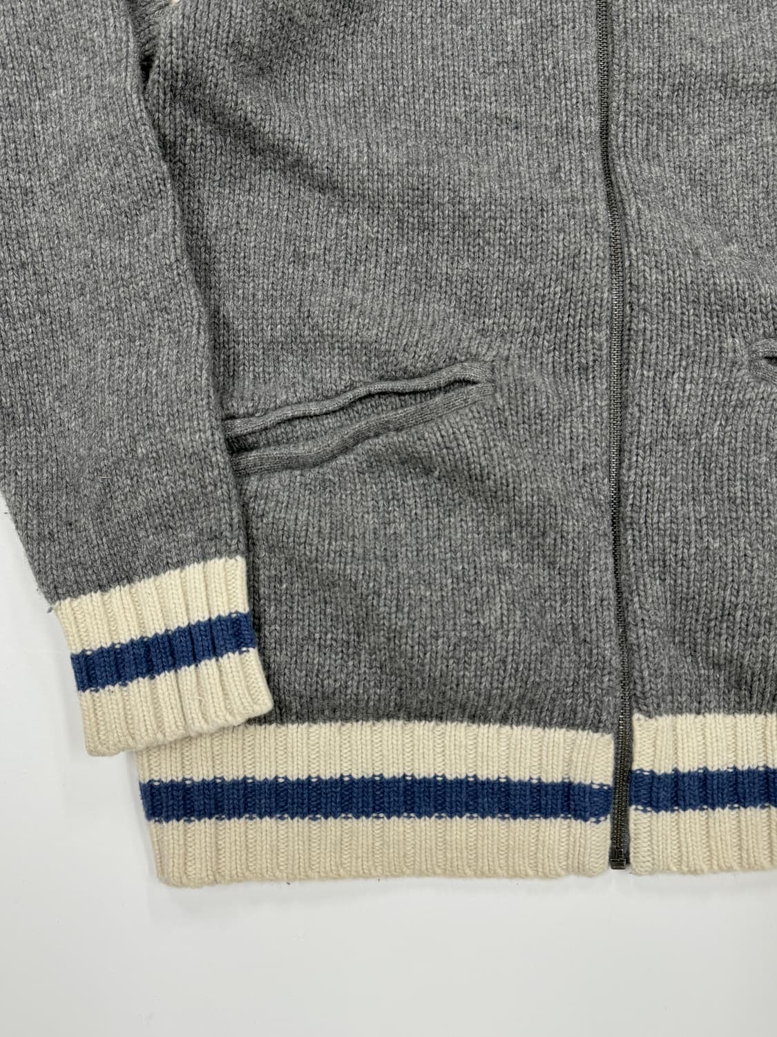 JV 바시티 투포켓 니트집업 상품이미지4