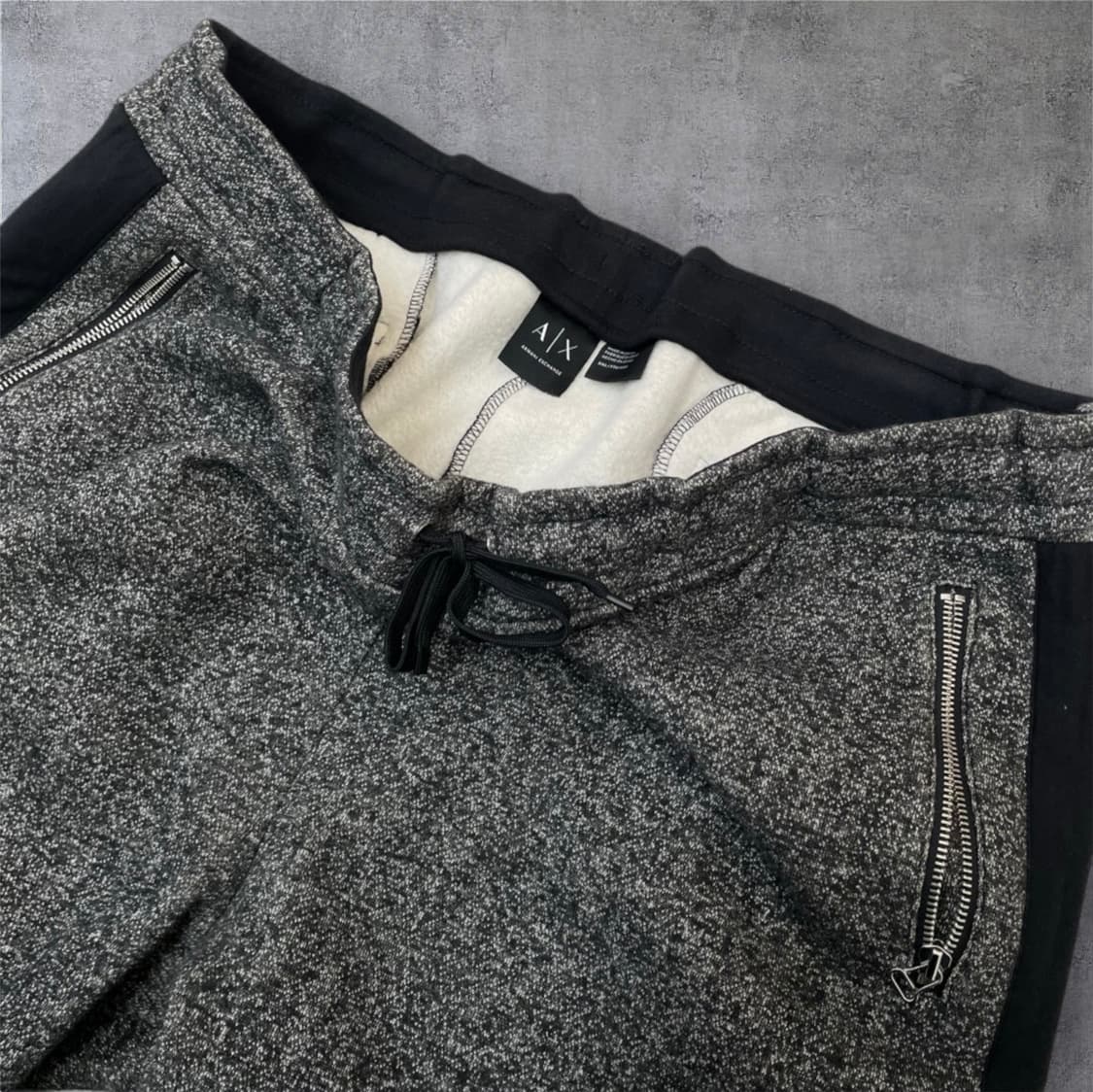 아르마니 익스체인지 딥그레이 사이드패널 기모 조거팬츠 2XL 상품이미지2