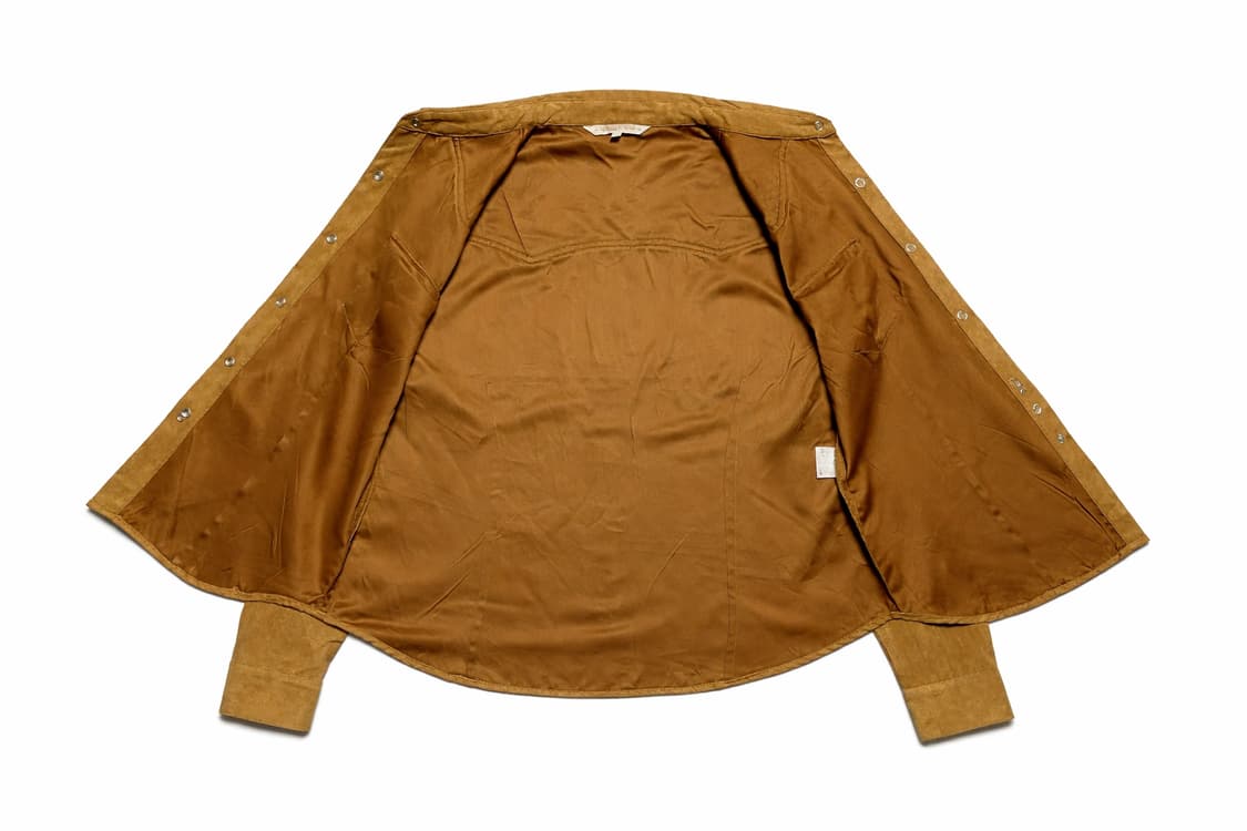 JPN 00s 일본 빈티지 Y2K 모리걸스웨이드 웨스턴 자수 패턴 셔츠 상품이미지3