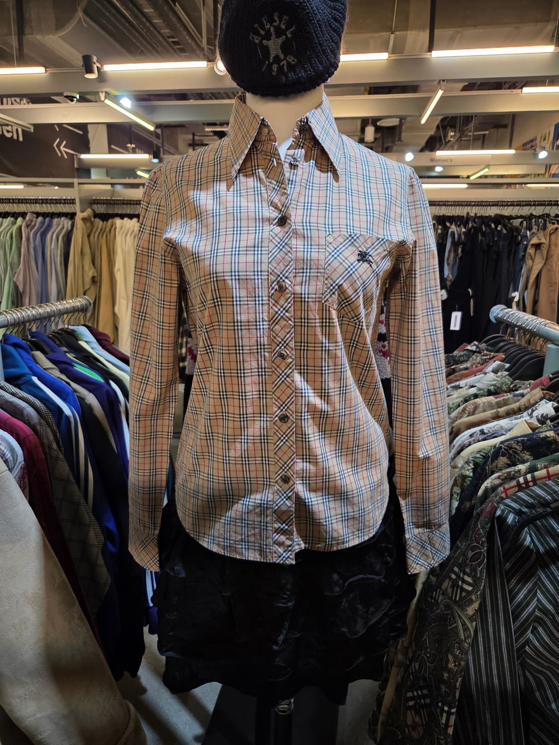 BURBERRY 버버리 베이지 노바체크셔츠💯 상품이미지2