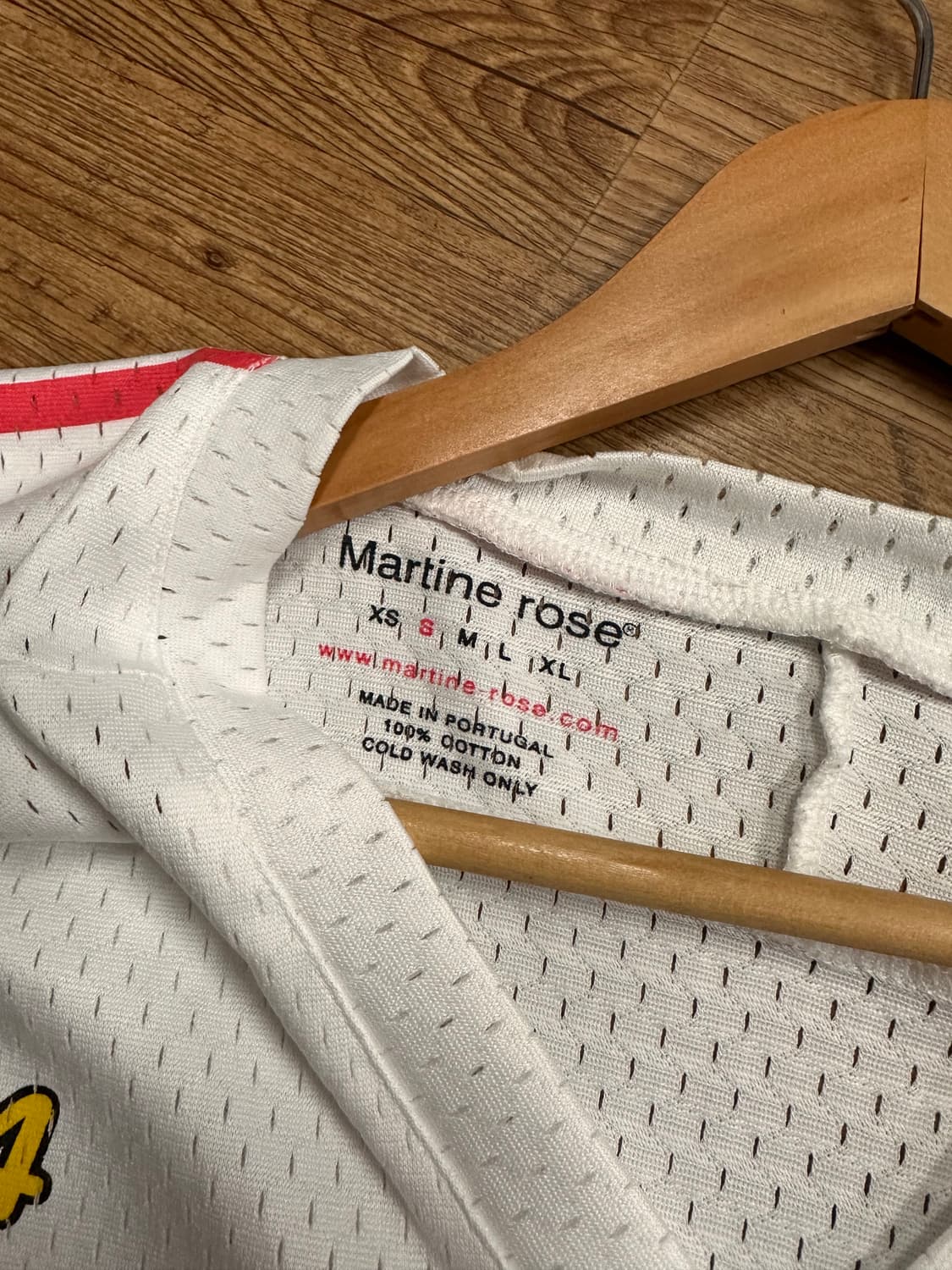 (S)마틴로즈 오버사이즈 풋볼 져지 화이트 상품이미지5