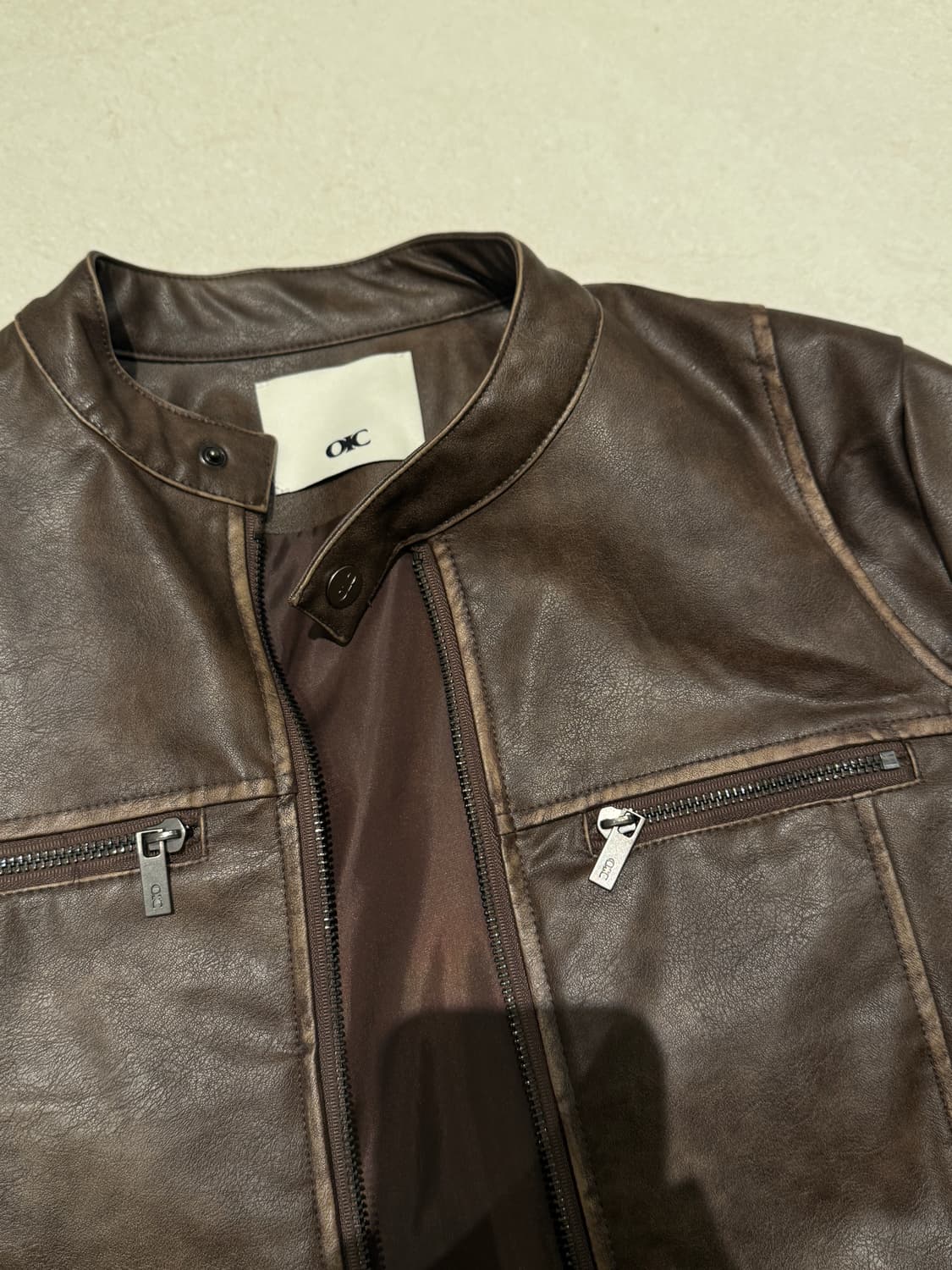 오아이오아이 빈티지 레더 자켓 상품이미지3