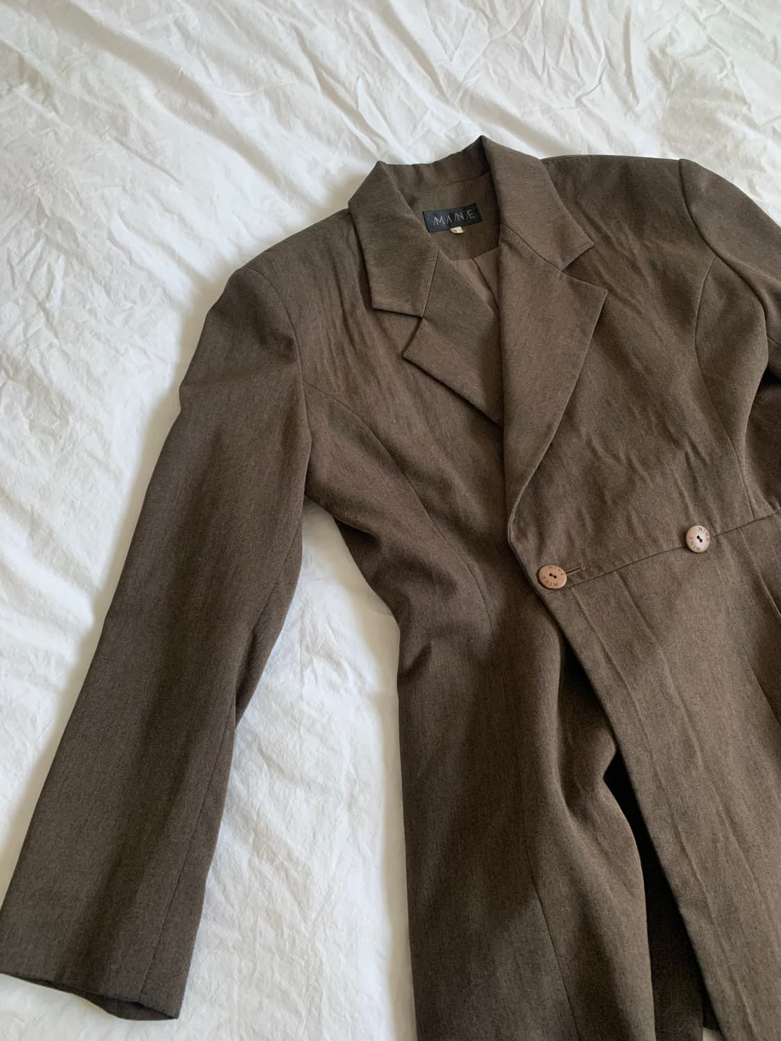 브라운 플리츠 자켓 상품이미지3