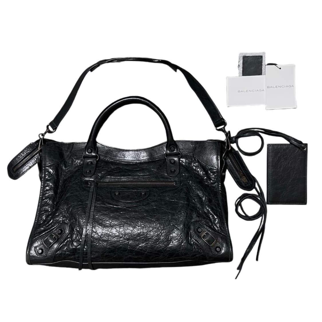 발렌시아가 블랙 모터백 상품이미지1