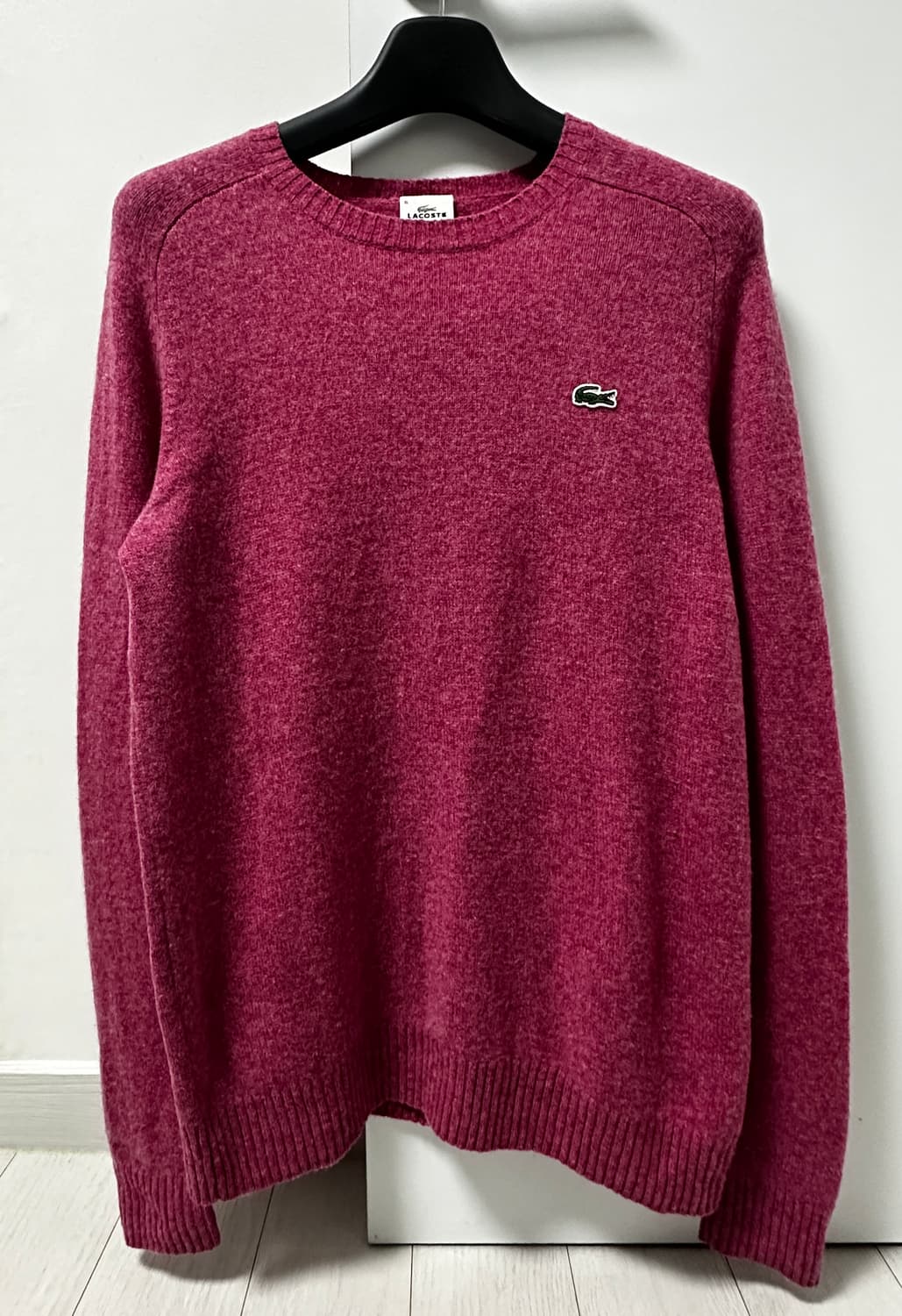 라코스테 남성 울 핑크 니트 슬림핏 5(L) 사이즈 상품이미지1
