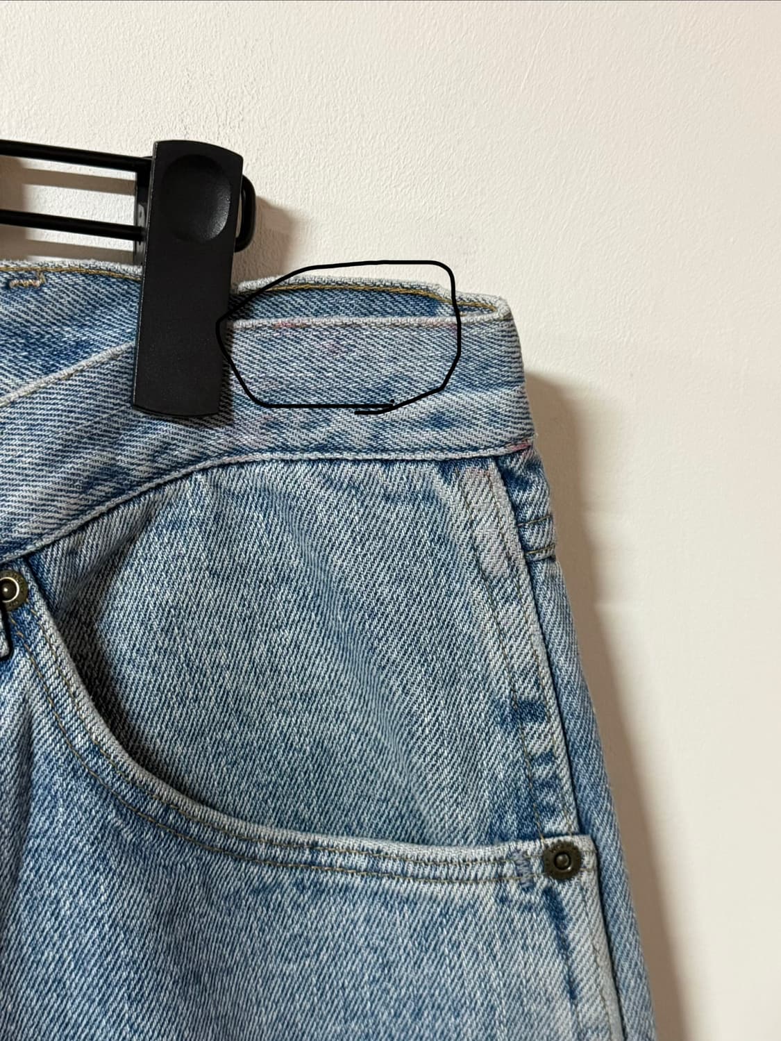 Premium QualityWrangler 스트레이트 핏 데님 팬츠 연청 상품이미지5