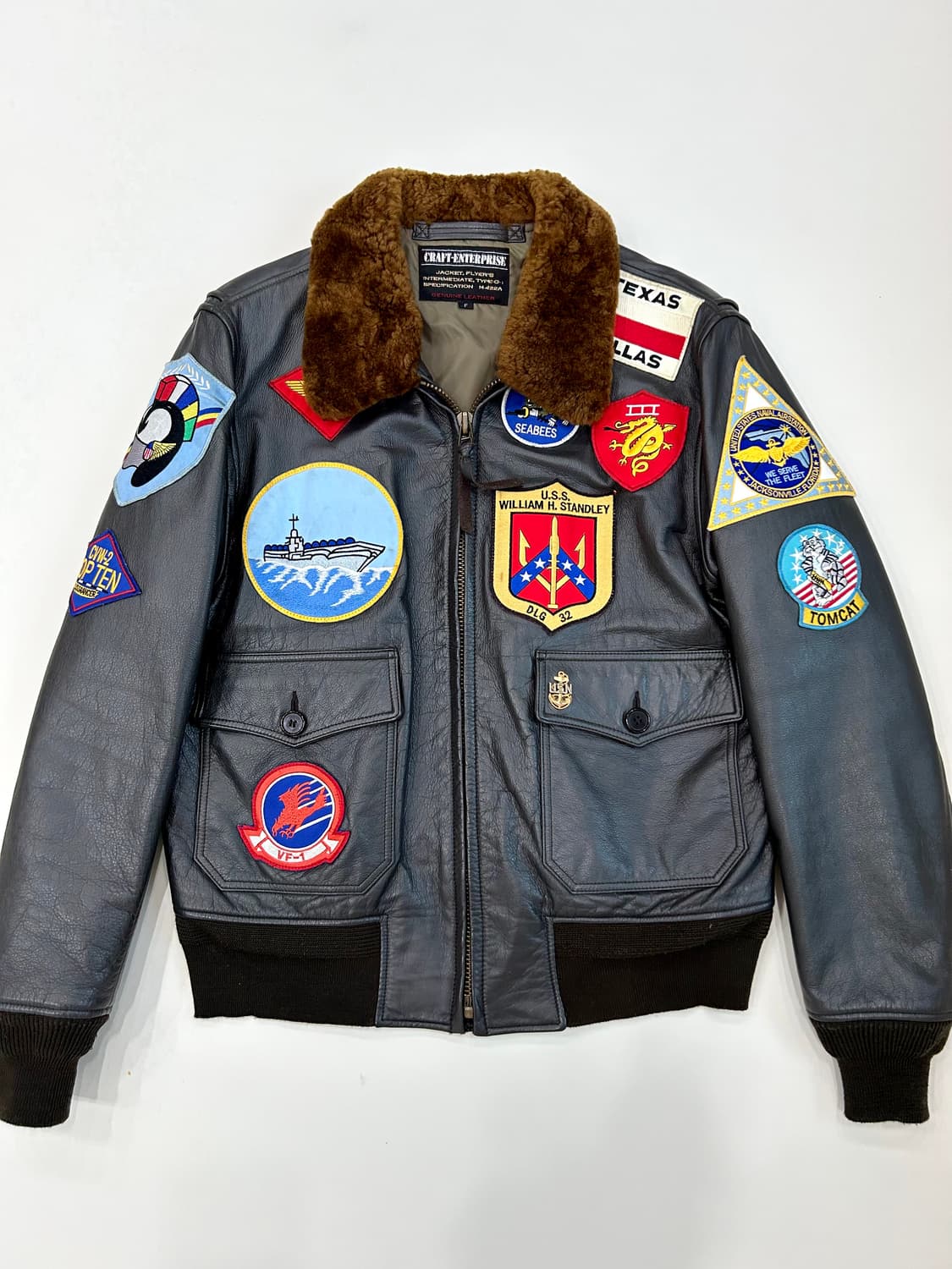 탑건메버릭Craft Enterprise G-1 커스텀 소가죽 항공 자켓 상품이미지1