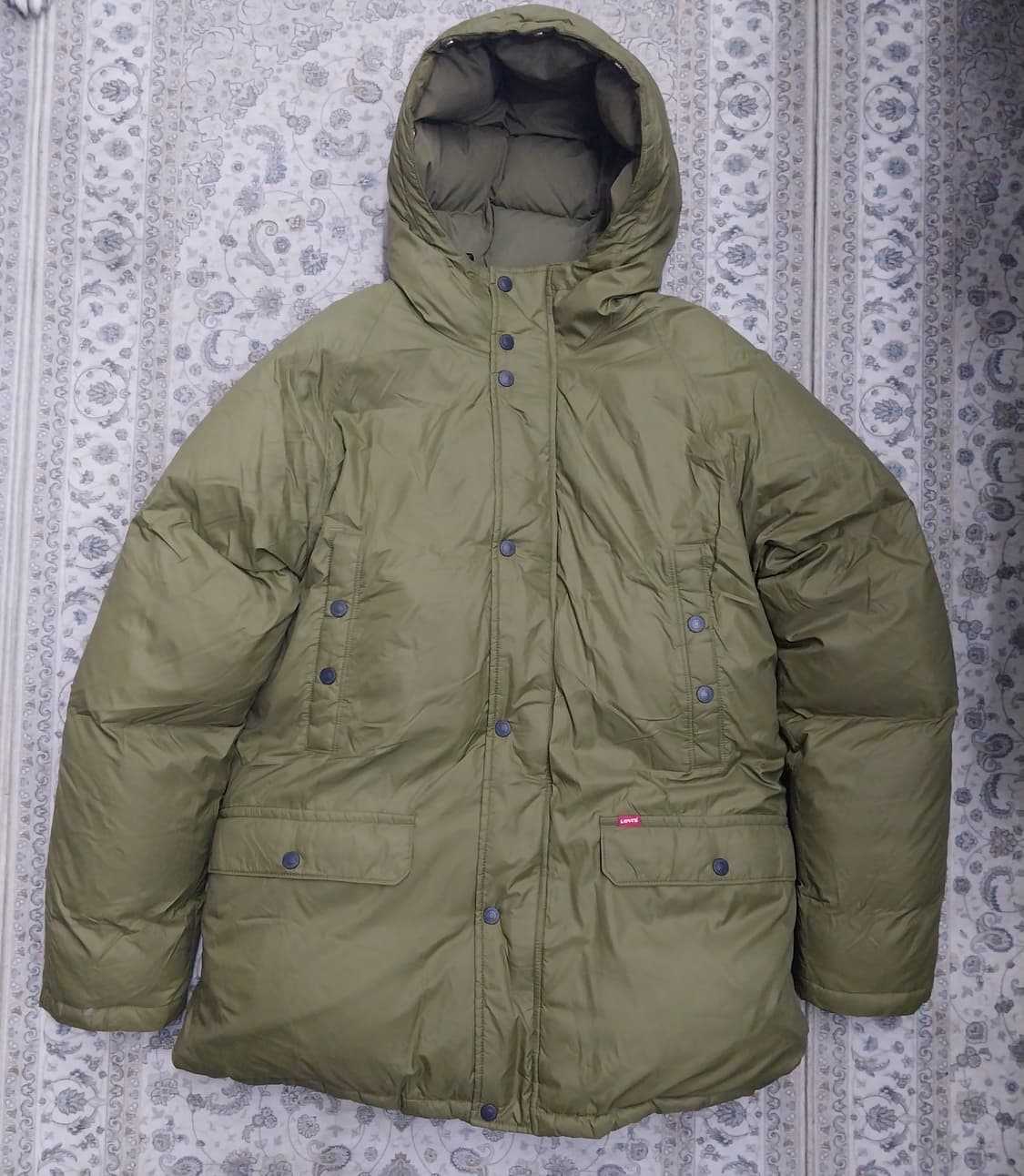리바이스 카키색 후드 패딩 L 상품이미지1