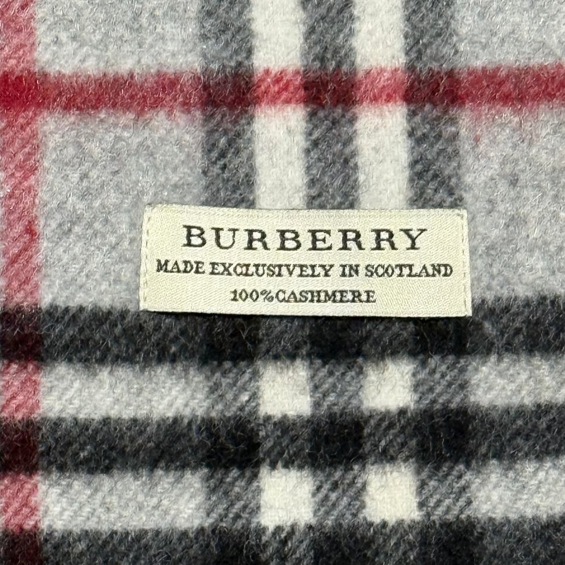 Burberry 100% 캐시미어 노바체크 그레이 머플러 상품이미지2