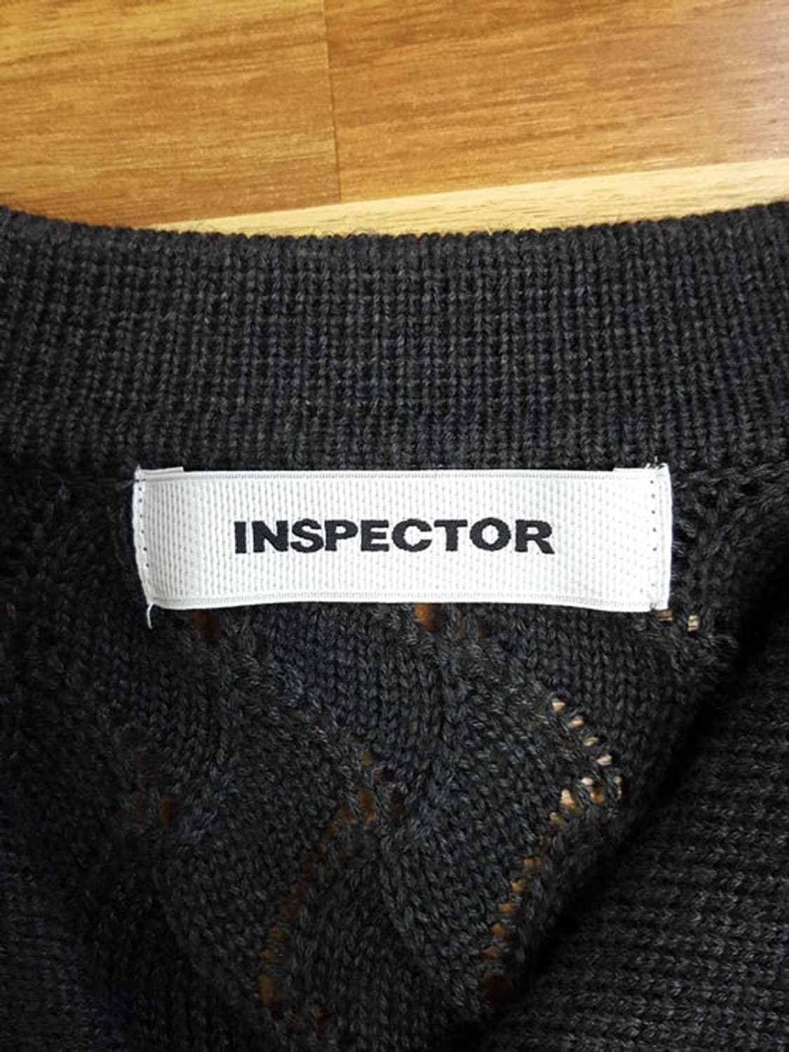 인스펙터 울 카라 가디건 다크그레이 100 상품이미지5