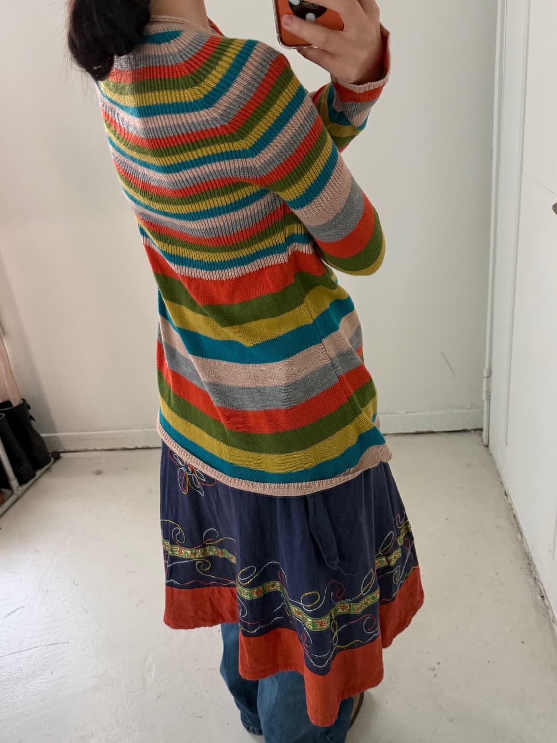 일본빈티지 모리 하구미 무지개니트 상품이미지3