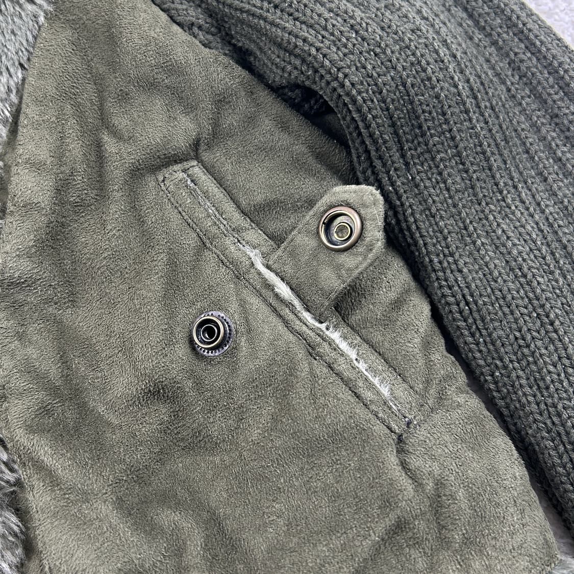 빈티지 밀리터리st 퍼 자켓 올리브 상품이미지4