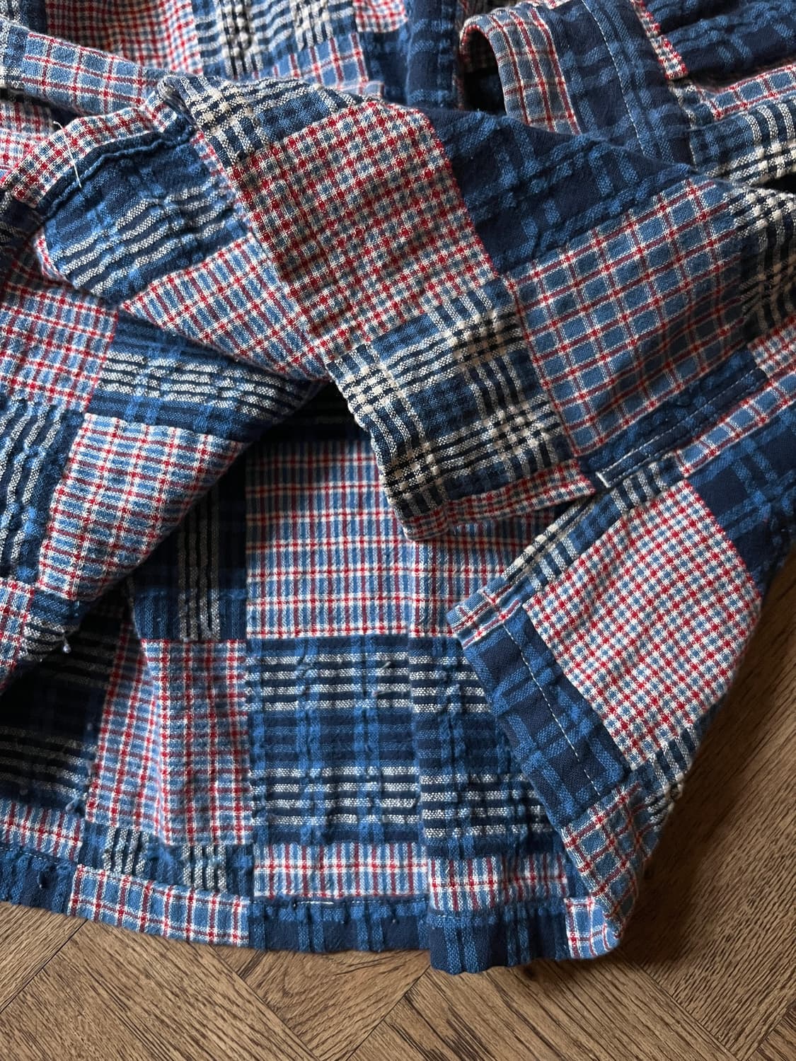 [M]Sugar Cane 슈가케인 빈티지 패치워크 풀오버 체크 셔츠 상품이미지5