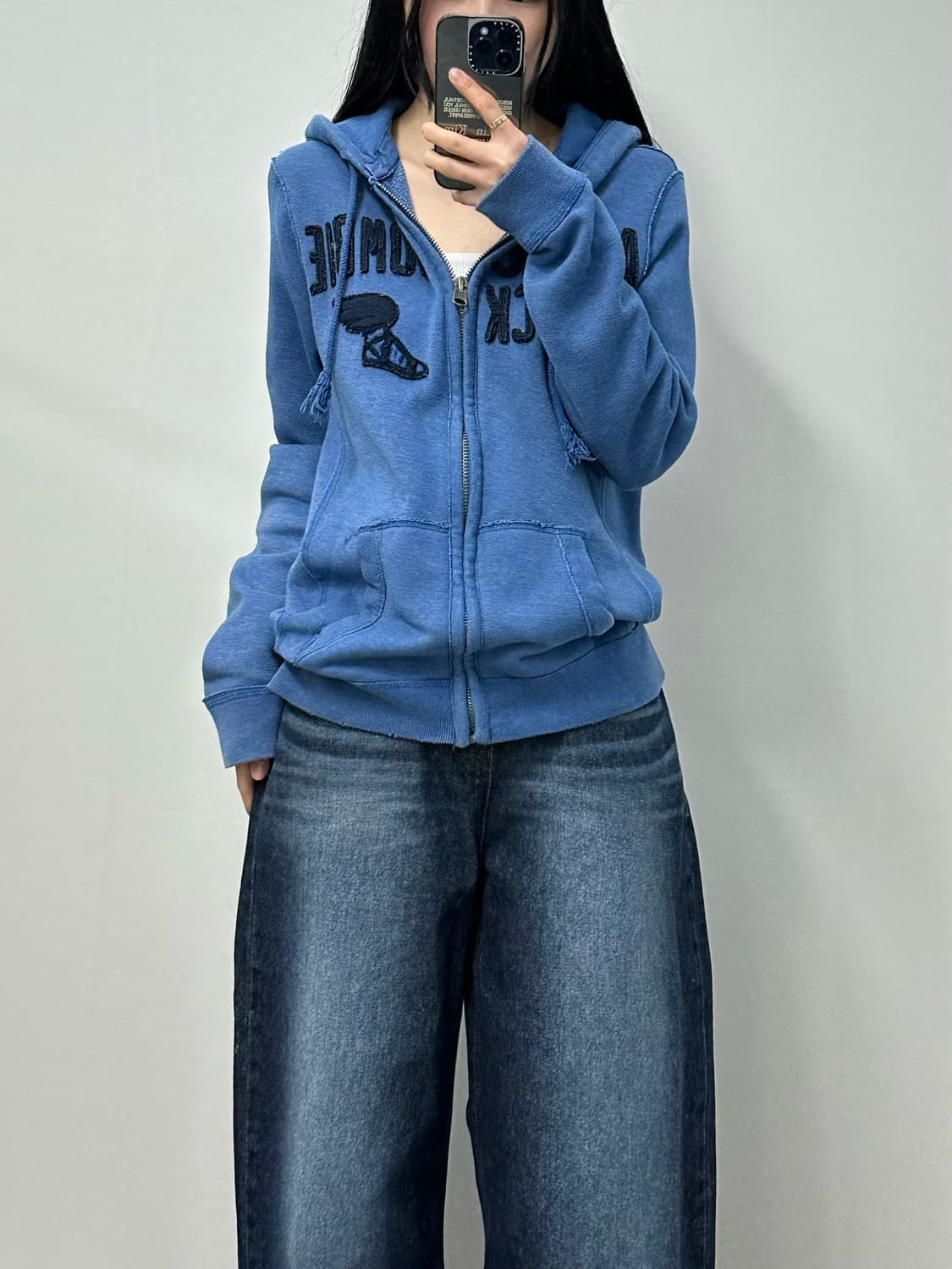 아베크롬비 y2k 와투케 윙슈즈 네이비 후드집업 상품이미지1