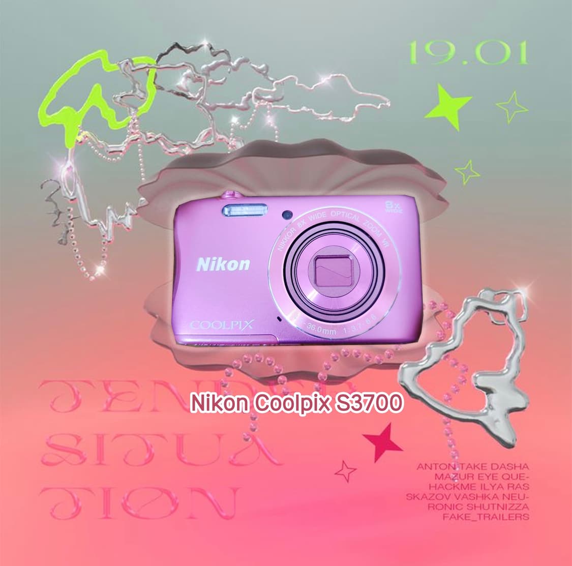 신품급 풀박!) Nikon Coolpix S3700 니콘 쿨픽스 핑크 상품이미지1