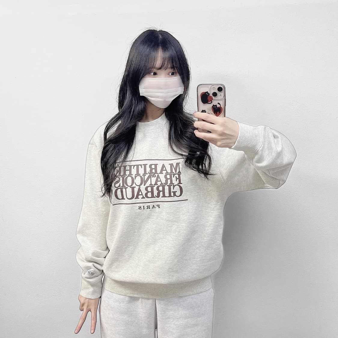 마리떼프랑소와저버 스펠 로고 맨투맨 상품이미지1