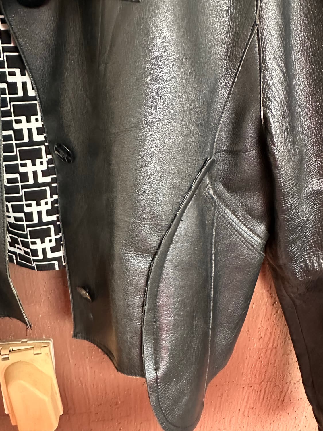 croped leather jacket 상품이미지5
