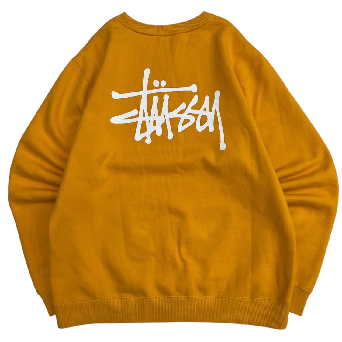 스투시 딥옐로우 백로고 맨투맨 XL 상품이미지4