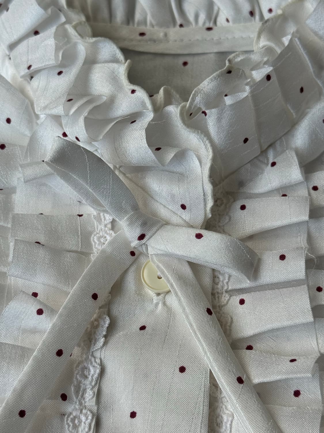 빈티지 도트 프릴 블라우스 상품이미지5