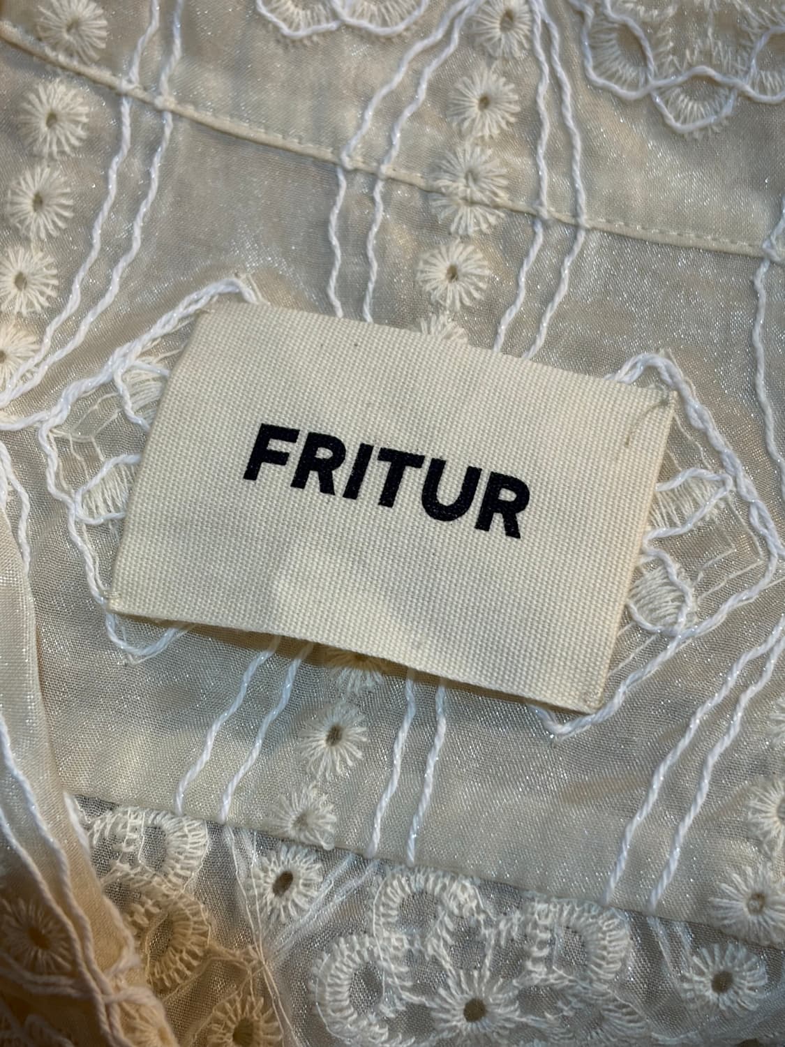 [S] FRITUR 프리터 니들셔츠 자수 오픈카라 반팔 8.5 상품이미지5