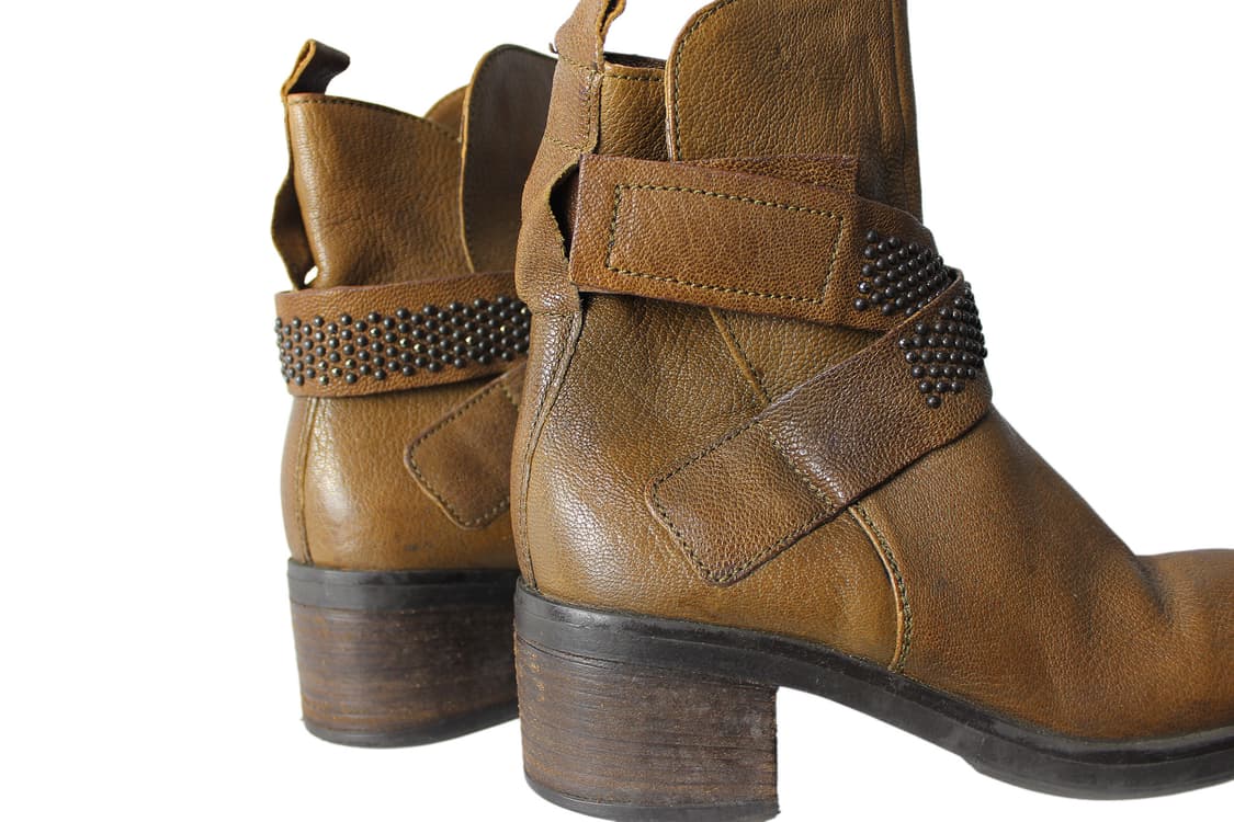 MANAS 마나스디자인 레더 스트랩 레더 부츠 상품이미지5