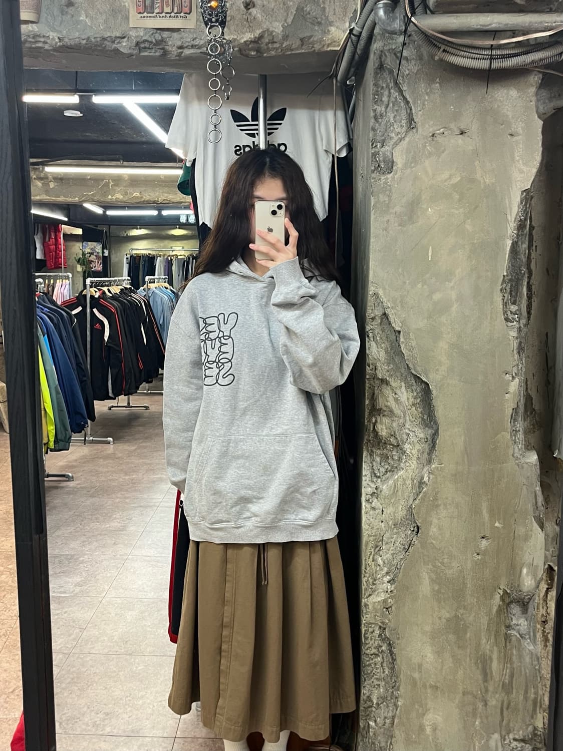 예스아이씨 후드티 그레이 L #csz2434 상품이미지2