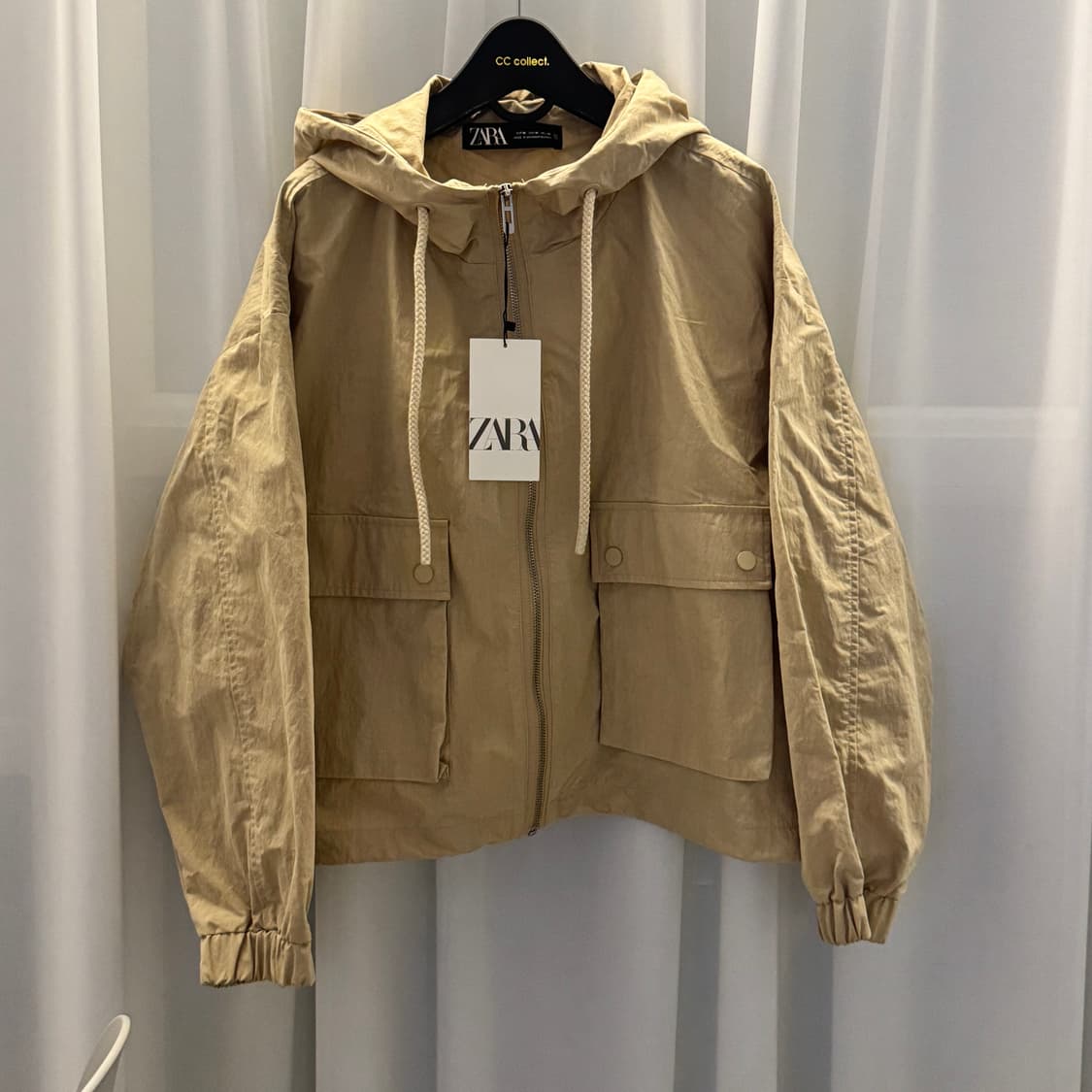 ZARA 미사용 여자 크롭 바람박이 후드자켓 상품이미지1