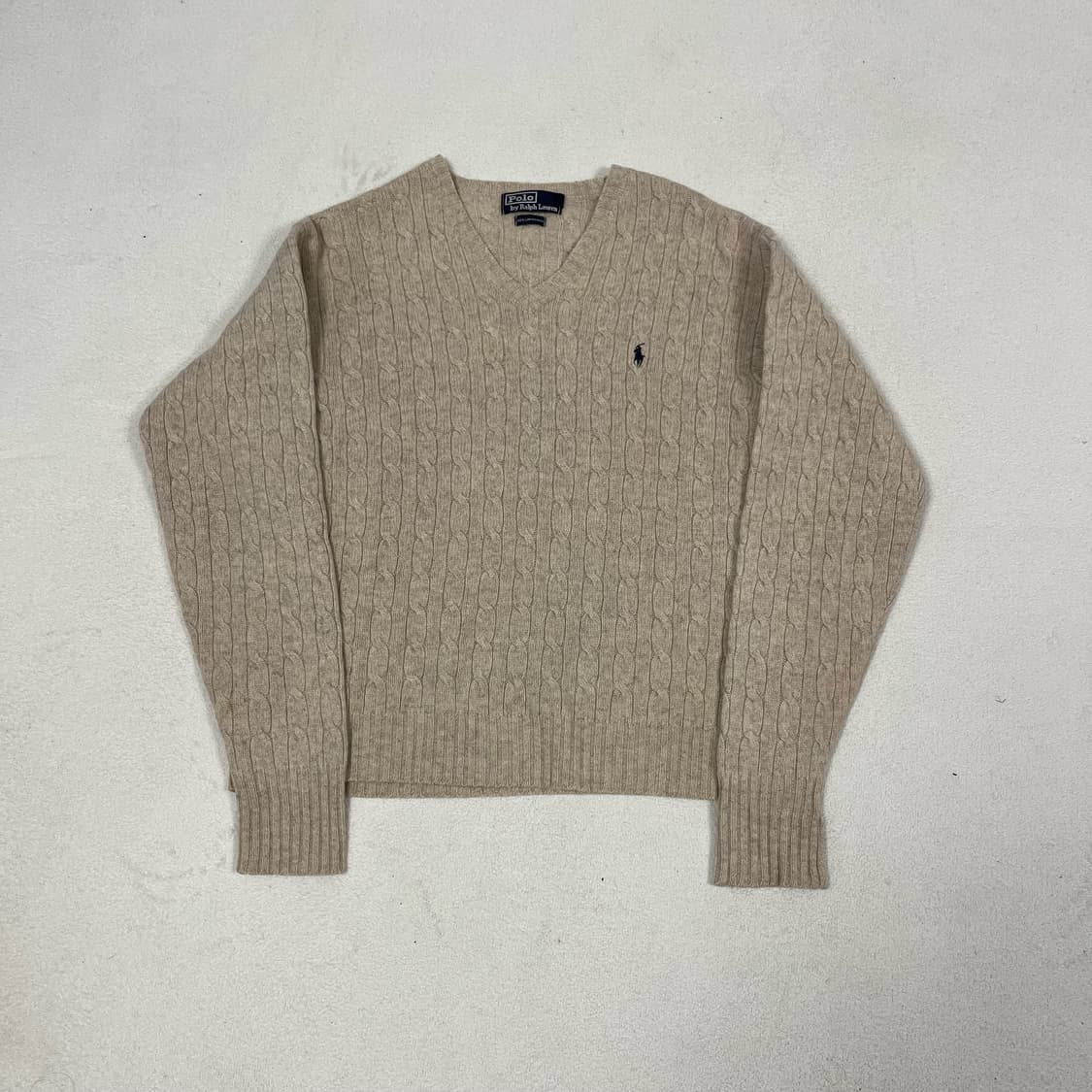 Polo Oatmeal Cable Knit 상품이미지4