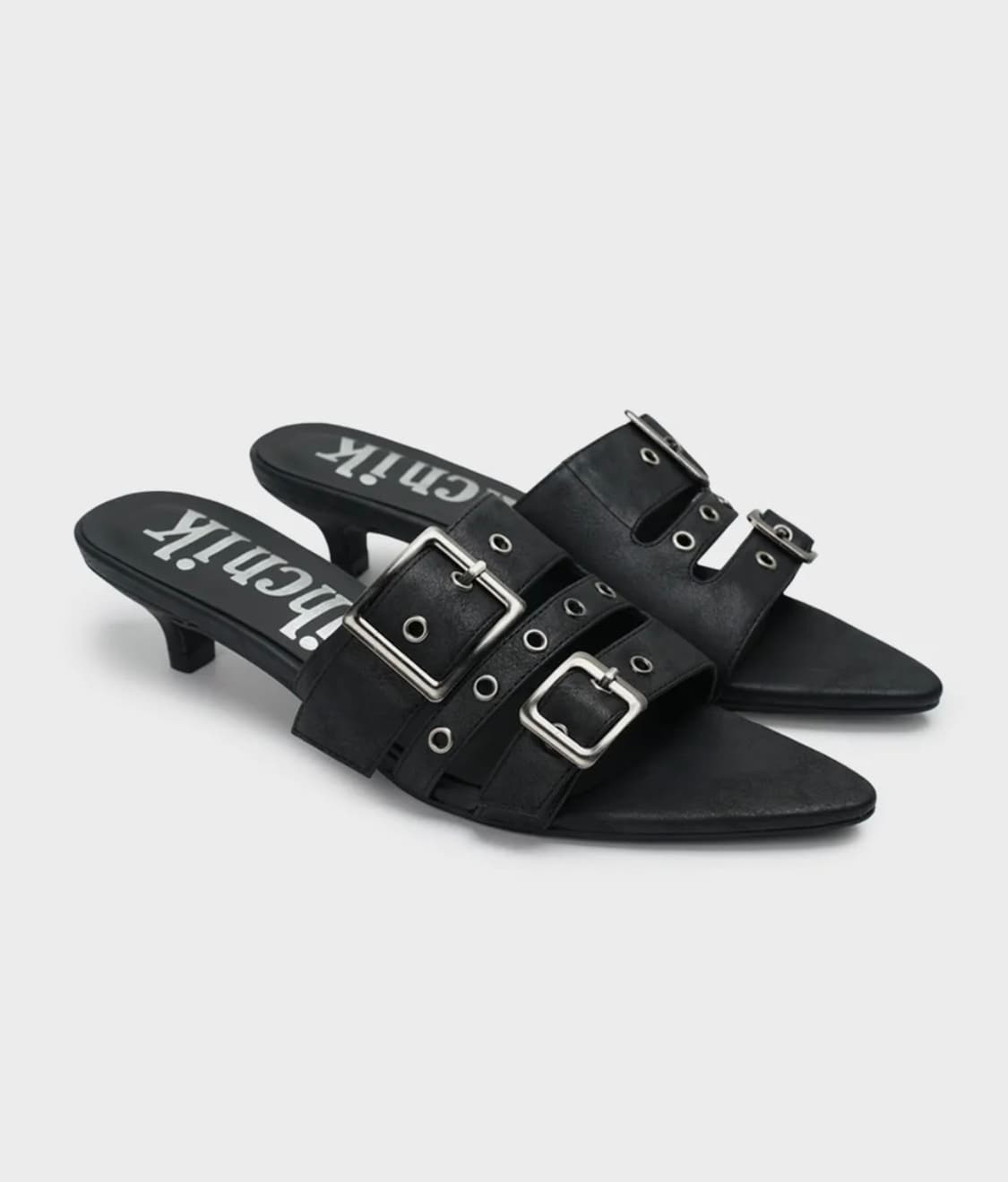 이크닉 r. 907 three belted heels / black 상품이미지1